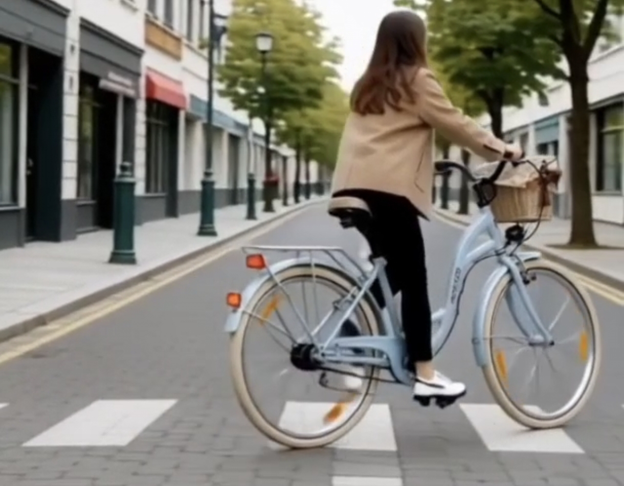 Touristen fahren mit geliehenen Fahrrädern durch das historische Madrid